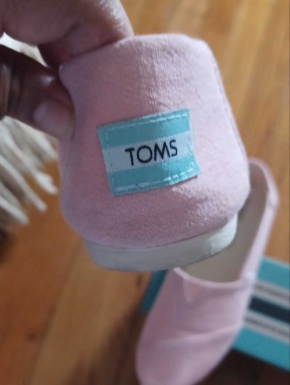 Toms Pink Canvas Slip-On Flats - Picture 14 of 16